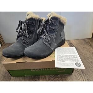 Earth Origins Crowley Leather Water Resistant Side Zip Ankle Boots 8.5 NEW BOX